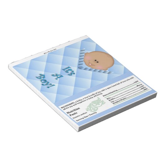 Bloc-note Un Baby shower Bar Wrapper Party Favoriser (Incliné)