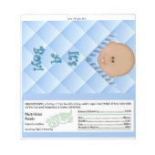 Bloc-note Un Baby shower Bar Wrapper Party Favoriser (Devant)
