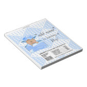 Bloc-note Un Baby shower Bar Wrapper Party Favoriser (Incliné)