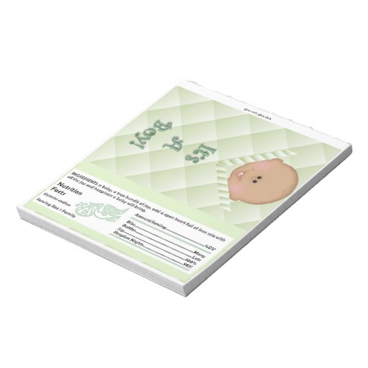 Bloc-note Un Baby shower Bar Wrapper Party Favoriser (Tourné)