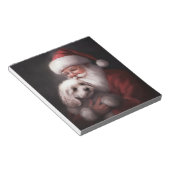 Bloc-note Un caniche au Père Noël Festif (Incliné)