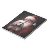 Bloc-note Un caniche au Père Noël Festif (Tourné)