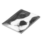 Bloc-note Un Cavalier noir et blanc roi charles spaniel (Tourné)