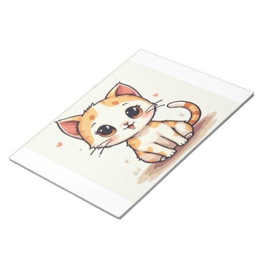 Bloc-note un chat mignon (Incliné)