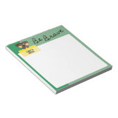 Bloc-note Un chien Brown mignon être brave Art avec une bord (Incliné)