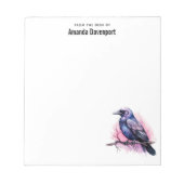 Bloc-note Un Corbeau noir sur une branche (Devant)