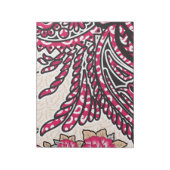 Bloc-note Un design cachemire décoratif avec rouge vif et ép (Tourné)