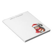 Bloc-note Un écureuil personnalisé dans un Noël de chapeau d (Incliné)