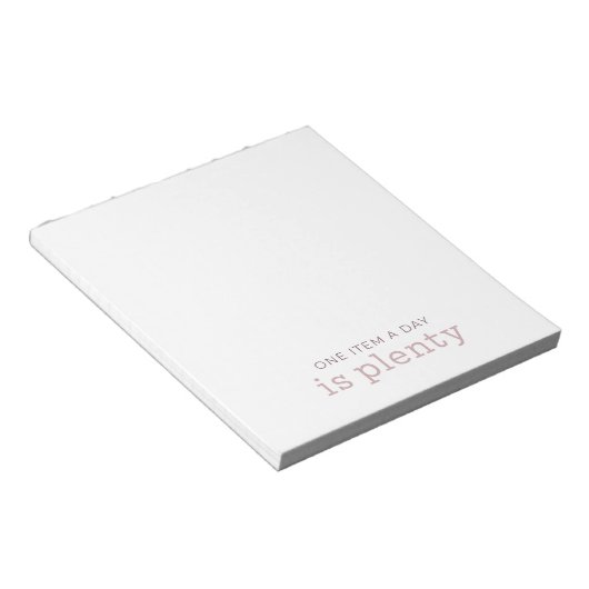 Bloc-note Un élément par jour est Plenty Notepad - Rébellion (Incliné)