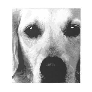 Bloc-note Un golden retriever noir et blanc