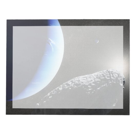 Bloc-note Un Hippocamp de la minuscule lune de Neptune. (Devant)