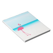 Bloc-note Un joli flamant rose sur la plage (Incliné)