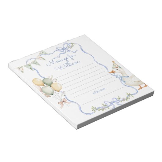 Bloc-note Un message de capsule de temps Silly Goose (Incliné)