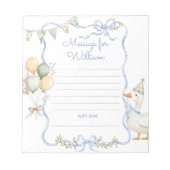 Bloc-note Un message de capsule de temps Silly Goose (Devant)