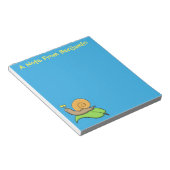 Bloc-note Un mignon escargot heureux sur une illustration d' (Incliné)