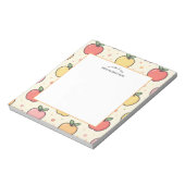 Bloc-note Un mot de Teacher Apple Pattern Notepad (Tourné)