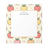 Bloc-note Un mot de Teacher Apple Pattern Notepad (Devant)