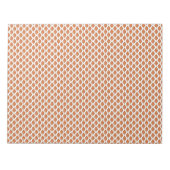 Bloc-note un motif géométrique orange et blanc (Devant)