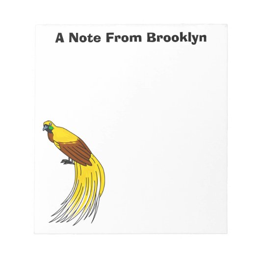 Bloc-note Un petit oiseau de paradis (Devant)