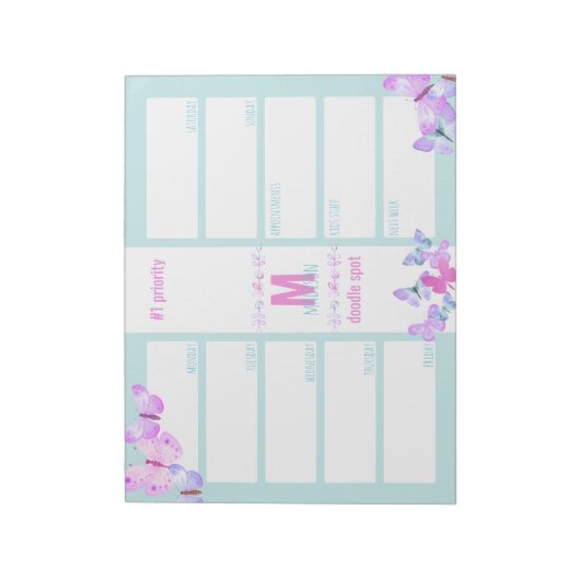 Bloc-note Un Planificateur Quotidien Pour Faire Du Monogramm (Tourné)