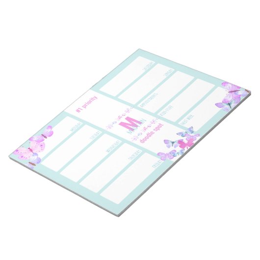 Bloc-note Un Planificateur Quotidien Pour Faire Du Monogramm (Incliné)