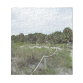 Bloc-note Un sentier côtier dans la texture d'épinette bleue (Devant)