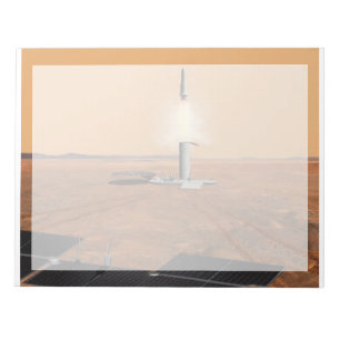 Bloc-note Un Véhicule Ascent Quittant Mars. 2