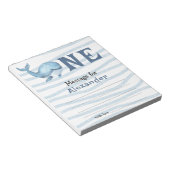 Bloc-note Under the sea Whale birthday time capsule message (Incliné)