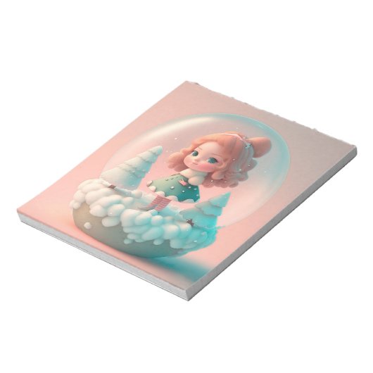 Bloc-note Une drôle de petite poupée sur un nuage (Tourné)