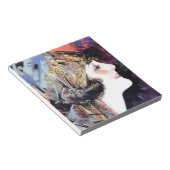 Bloc-note Une femme Art déco à l'écharpe (Incliné)