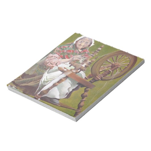 Bloc-note Une Femme Irlandaise Âgée Artiste À Une Roue De Ro (Tourné)