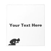 Bloc-note Une femme s'agenouille dans la prière. Priez sans  (Devant)