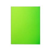Bloc-note Une feuille rectangulaire vert brillant est affich (Tourné)