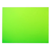 Bloc-note Une feuille rectangulaire vert brillant est affich (Devant)