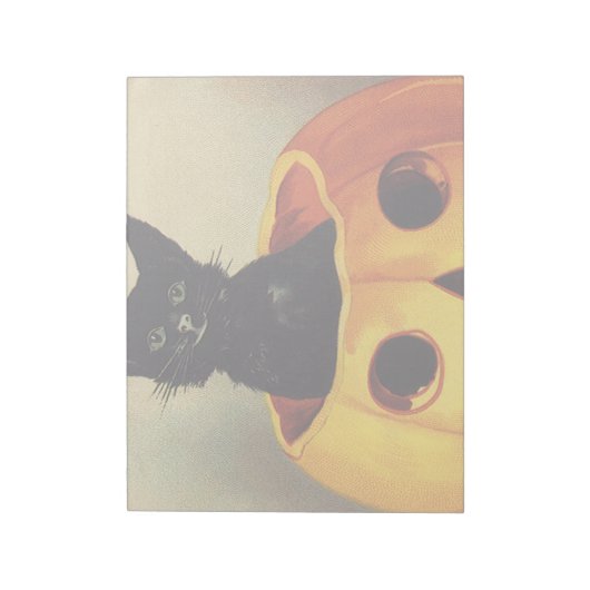Bloc-note Une joyeuse Halloween par Ellen Clapsaddle, Chat V (Tourné)