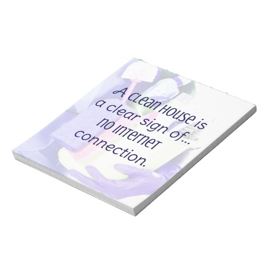 Bloc-note Une maison propre est un signe clair de... pas d'I (Tourné)