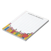 Bloc-note Une note de l'enseignant papier d'art scolaire à l (Tourné)