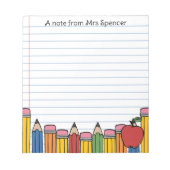 Bloc-note Une note de l'enseignant papier d'art scolaire à l (Devant)