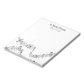 Bloc-note Une Note De Musique Note Musicien Motif Whimsical (Tourné)