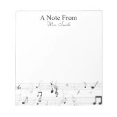 Bloc-note Une Note Du Musicien De Whimsical Music Note (Devant)