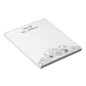 Bloc-note Une Note Du Nom Personnalisé Fleurs Botaniques Flo (Incliné)