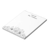 Bloc-note Une Note Du Nom Personnalisé Fleurs Botaniques Flo (Tourné)