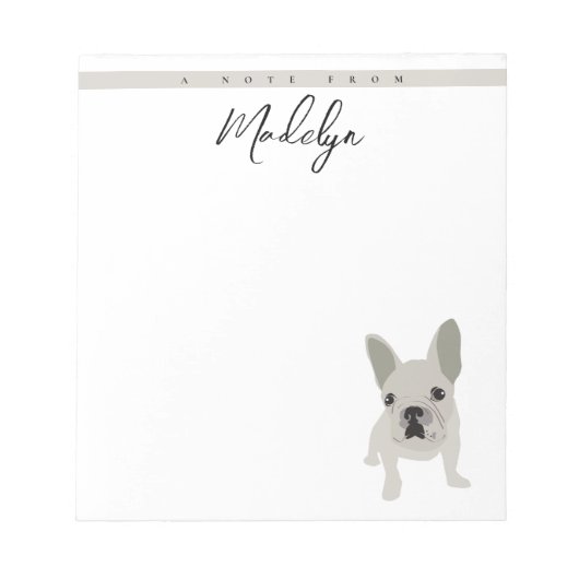 Bloc-note Une note sur mesure French Bulldog DOG maman (Devant)