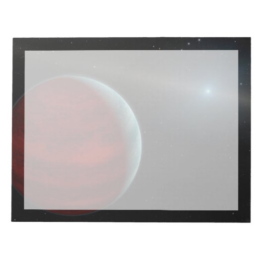 Bloc-note Une Planète Géante Au Gaz Autour D'Une Étoile Nain (Devant)