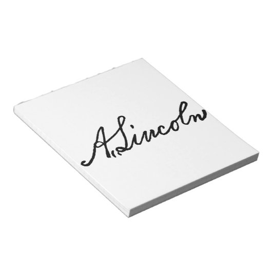 Bloc-note Une signature Lincoln (Incliné)