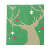 Bloc-note Une silhouette d'un cerf aux étoiles suspendues à  (Devant)