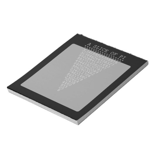 Bloc-note Une tranche de typographie de Pi (Tourné)