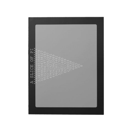 Bloc-note Une tranche de typographie de Pi (Tourné)