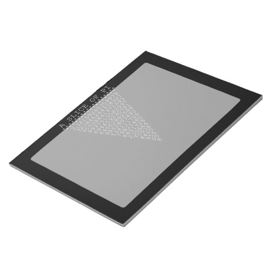 Bloc-note Une tranche de typographie de Pi (Incliné)