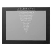 Bloc-note Une tranche de typographie de Pi (Devant)